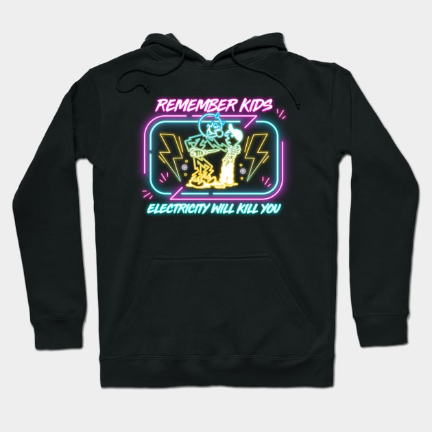 NEON LAMP  ELECTRICITY  REMEMBER KIDS Hoodie by loveislive8